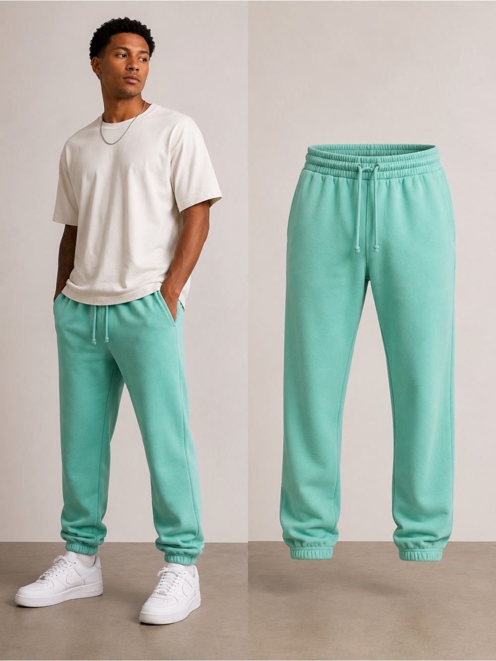 Talentless | Ultra Soft Mint Green Cotton Jogger Sweatpants | XXL